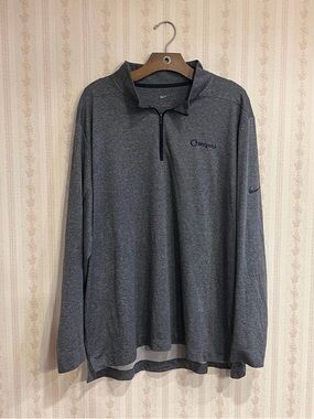 Nike Sedgwick Heather Gray Quarter-Zip Long Sleeve Pullover